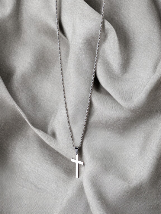 Collier croix homme