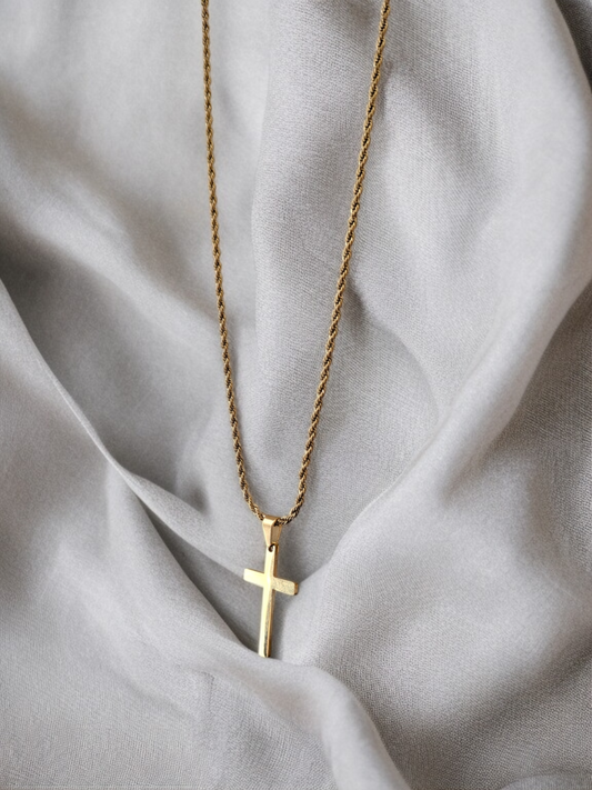 Collier croix homme